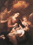 MURILLO, Bartolome Esteban Mary and Child with Angels Playing Music sg china oil painting artist